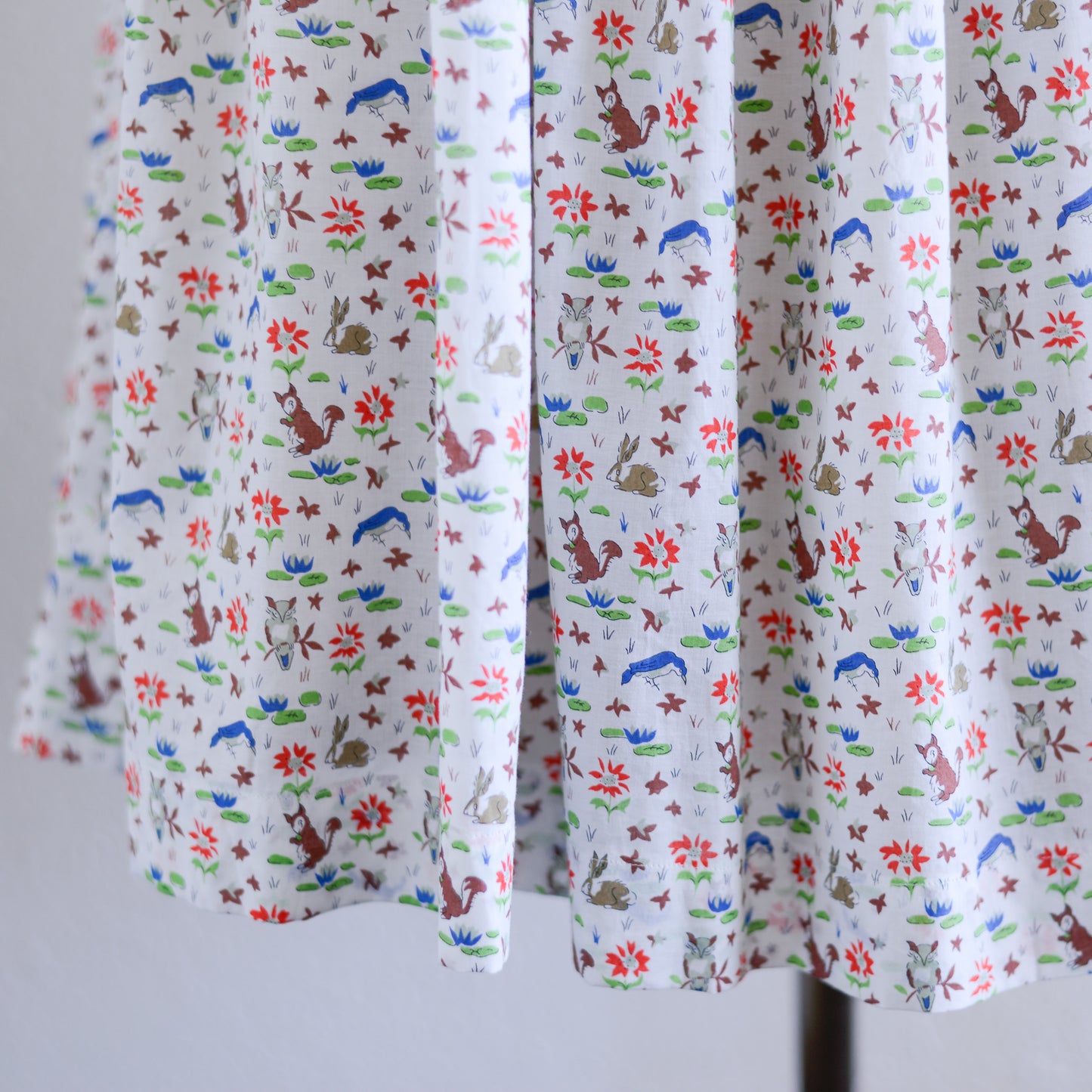 リバティプリントオーガニックコットンギャザースカート White