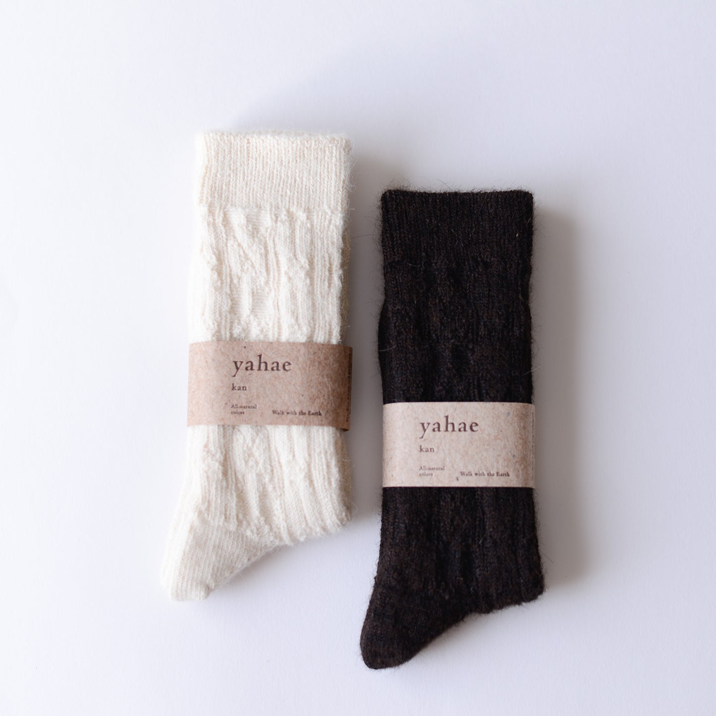 Alpaca Cable Knit Socks Dark Brown