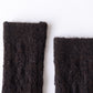 Alpaca Cable Knit Socks Dark Brown
