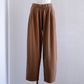 Cotton wool tapered pants Mocha
