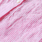 フレンチリネンストライプ半袖シャツ Off White × Pink