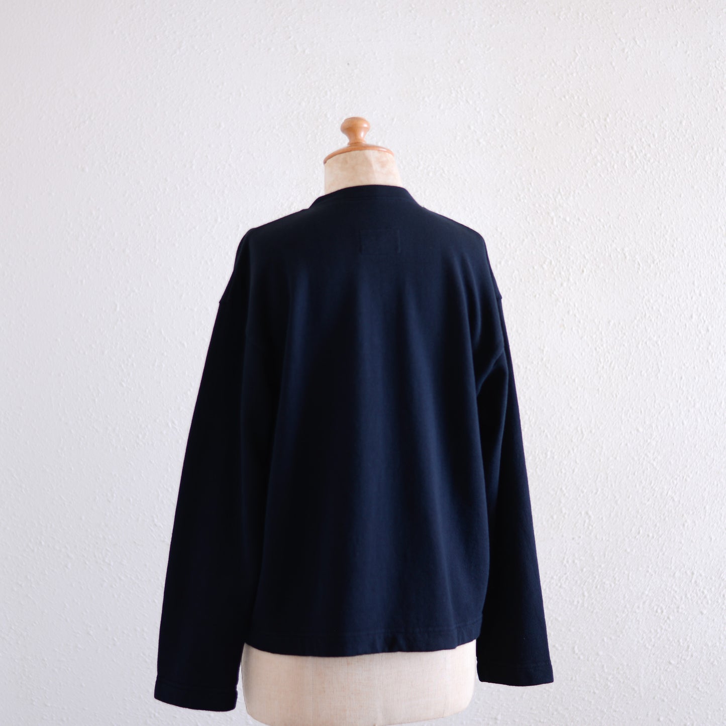 Cotton wool snap cardigan in Black