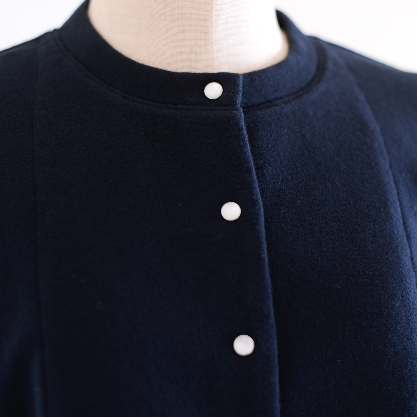 Cotton wool snap cardigan in Black