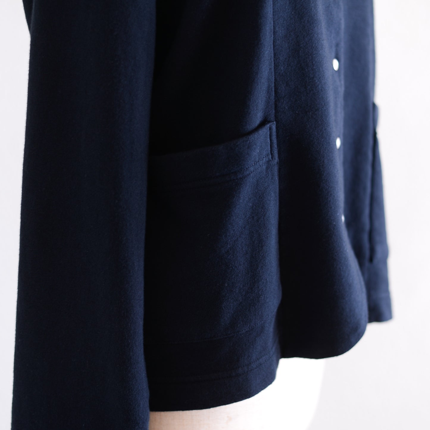 Cotton wool snap cardigan in Black