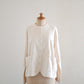Cotton wool snap cardigan in off-white