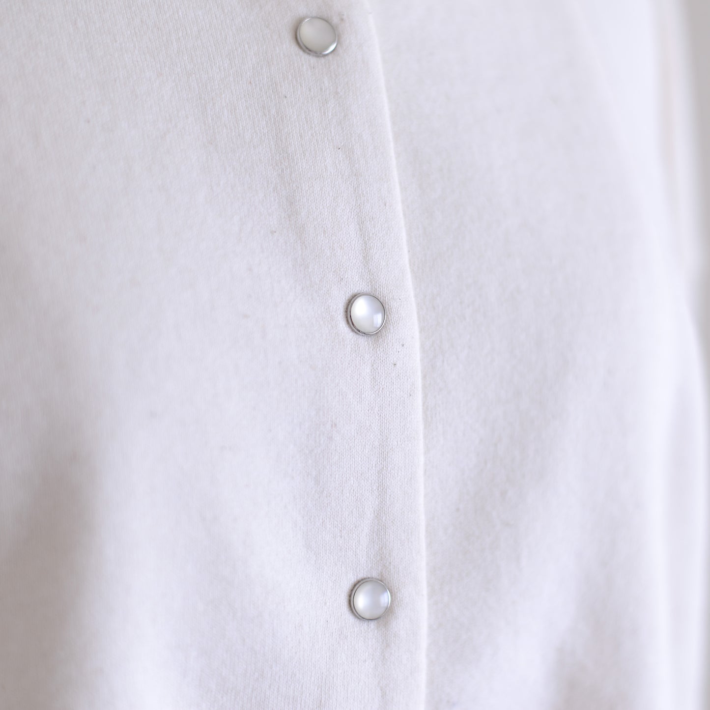 Cotton wool snap cardigan in off-white