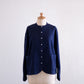 Cotton wool snap cardigan, Navy