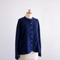 Cotton wool snap cardigan, Navy