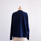Cotton wool snap cardigan, Navy
