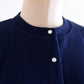 Cotton wool snap cardigan, Navy