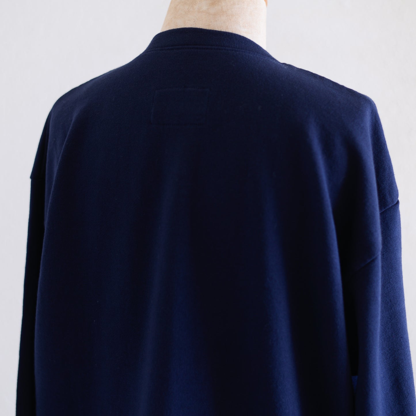 Cotton wool snap cardigan, Navy