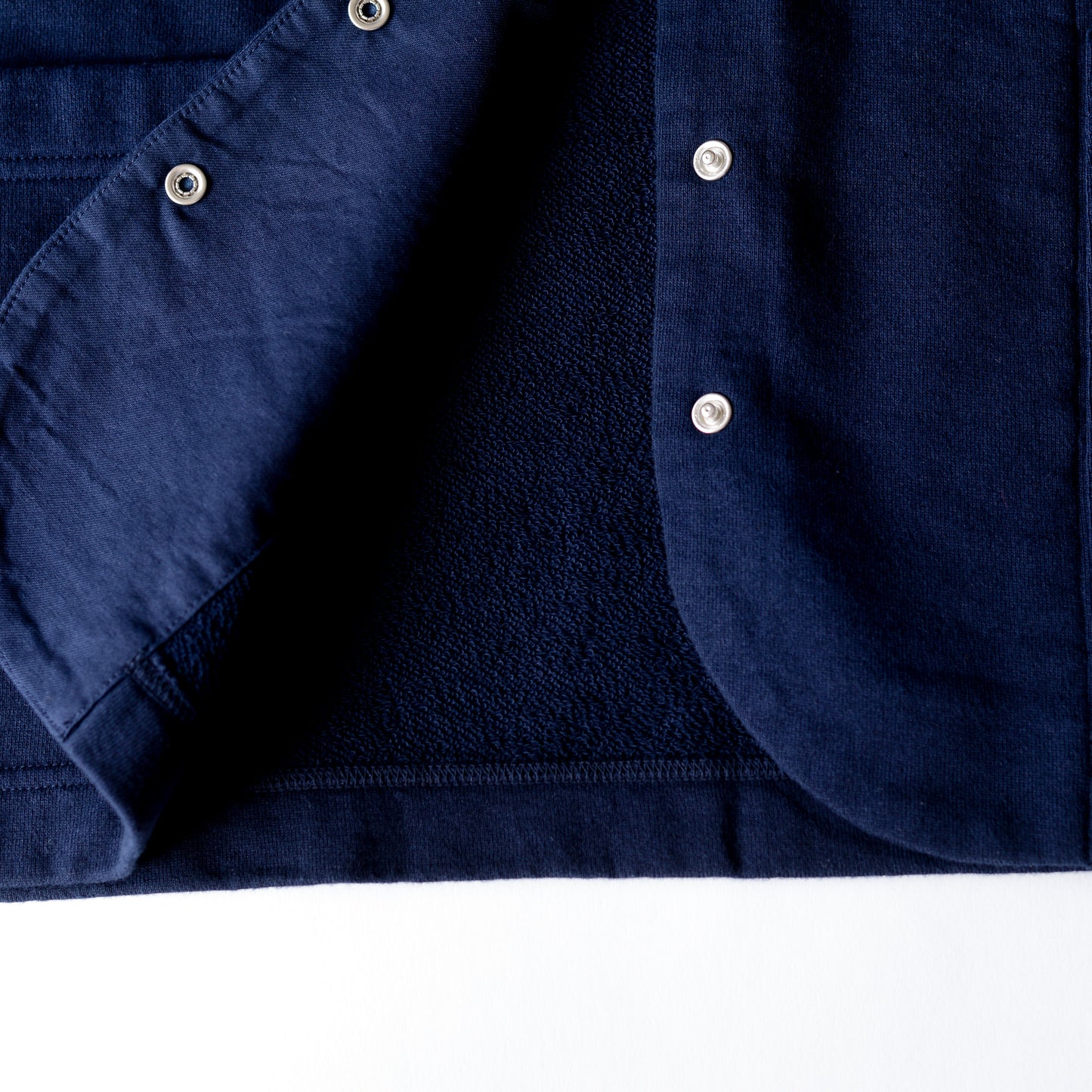 Cotton wool snap cardigan, Navy