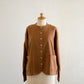 Cotton wool snap cardigan in Mocha