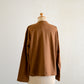 Cotton wool snap cardigan in Mocha