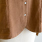 Cotton wool snap cardigan in Mocha