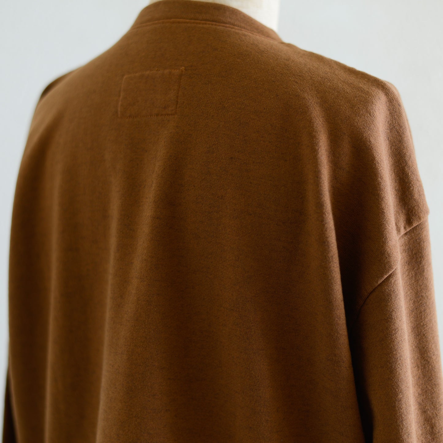 Cotton wool snap cardigan in Mocha