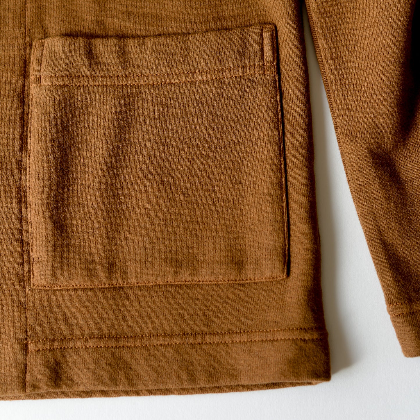 Cotton wool snap cardigan in Mocha