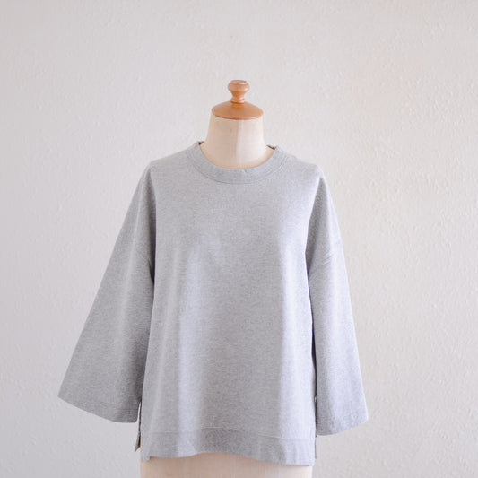 Cotton fleece box pullover Gray