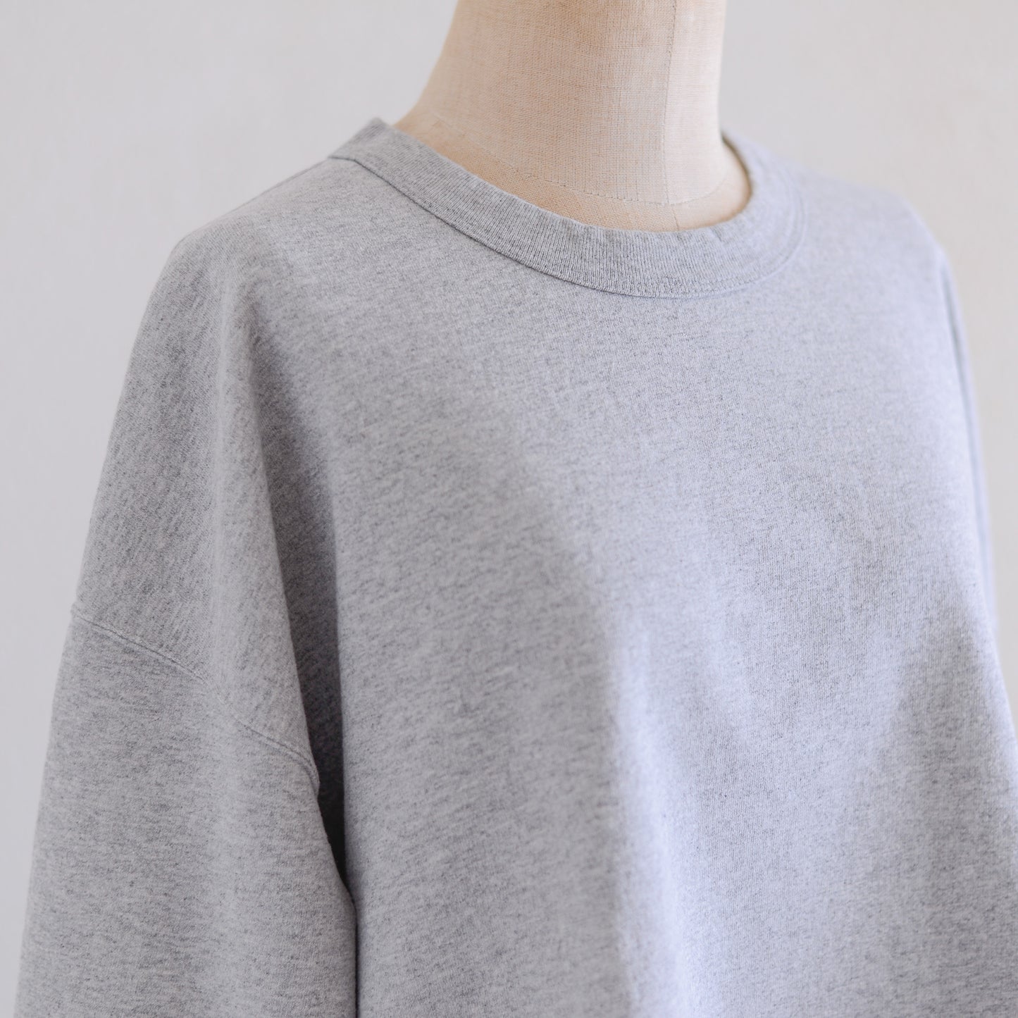 Cotton fleece box pullover Gray