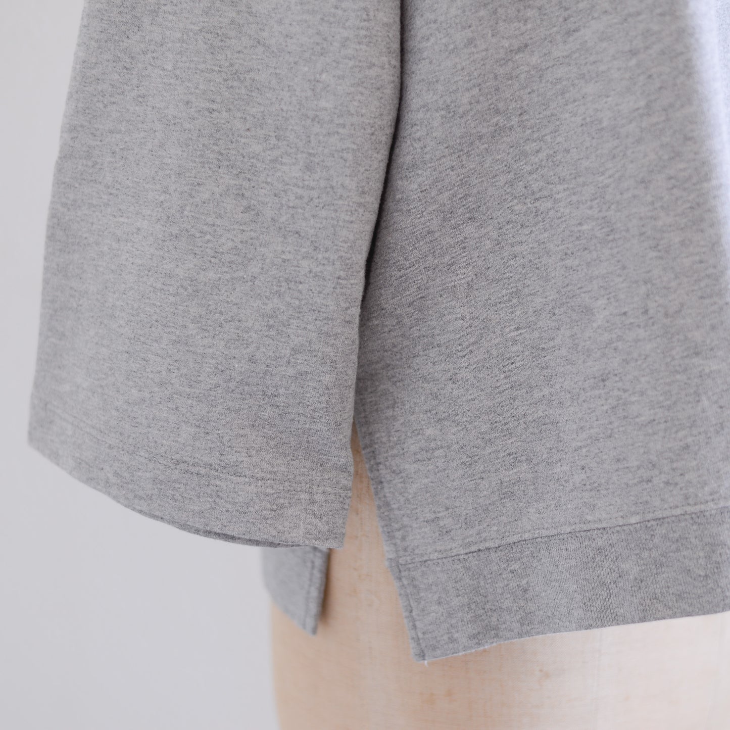 Cotton fleece box pullover Gray