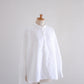 Linen cotton band collar shirt Off White