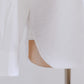 Linen cotton band collar shirt Off White