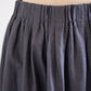 Cotton Cupro Wool Tuck Easy Skirt in Charcoal Grey