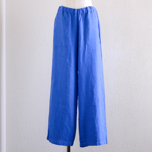 リネンストレートパンツ Blue