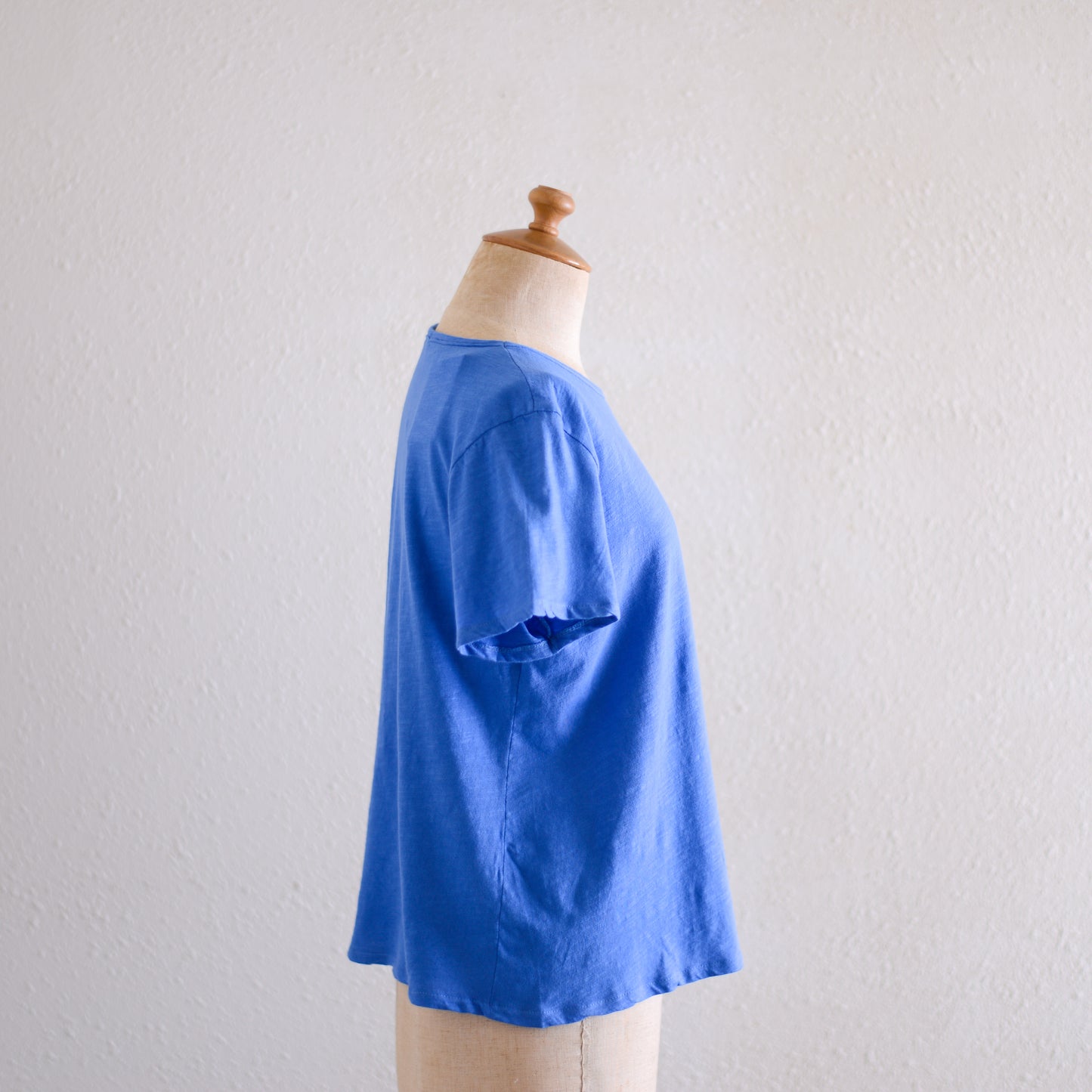 ソフトコットンショートスリーブTシャツ Blue