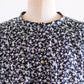 Cotton Cupra Flower Blouse Black