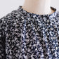 Cotton Cupra Flower Blouse Black