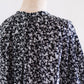Cotton Cupra Flower Blouse Black