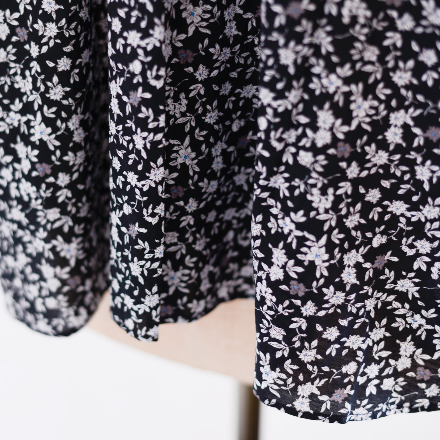 Cotton Cupra Flower Blouse Black