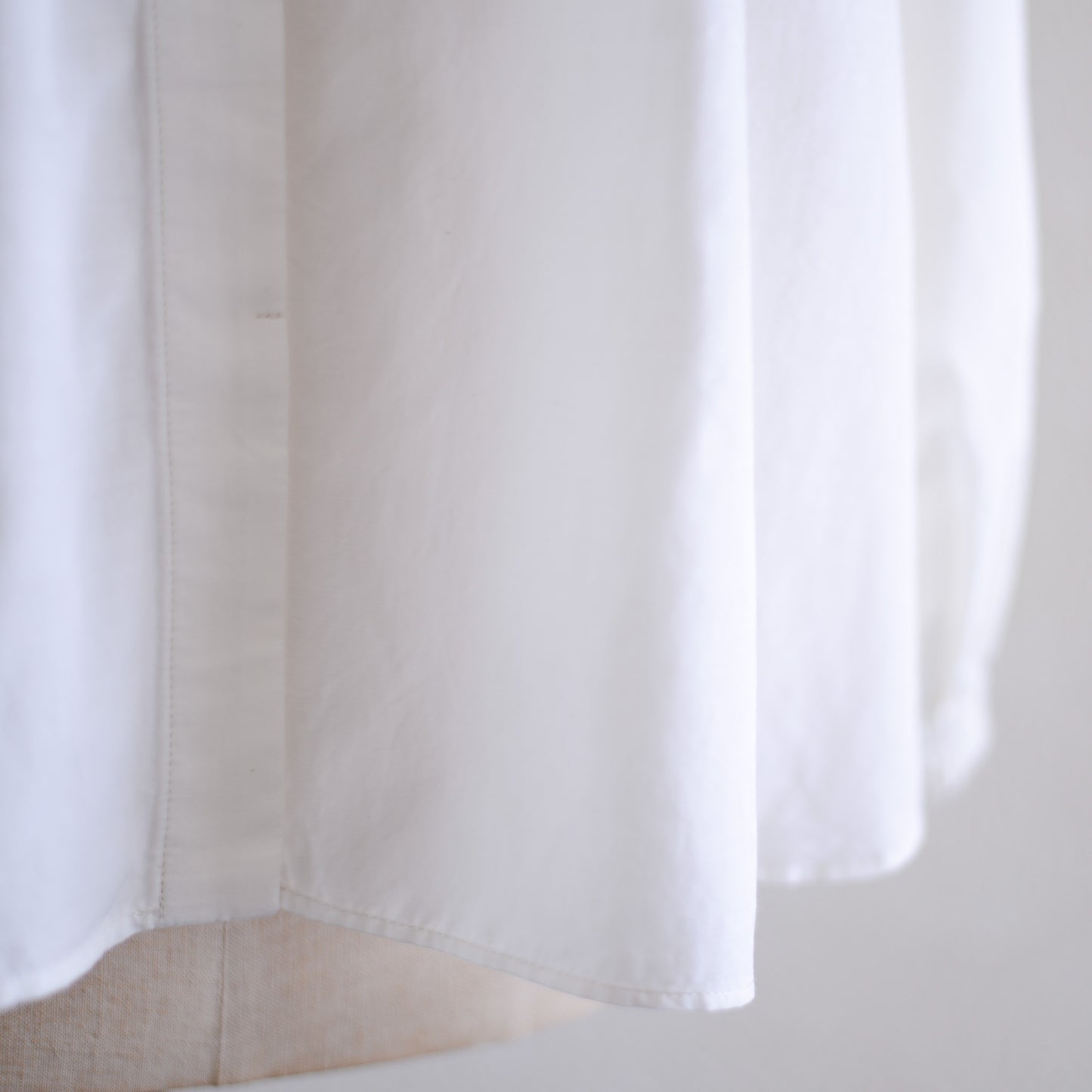 Cotton cupra wool pin tuck 2-way blouse