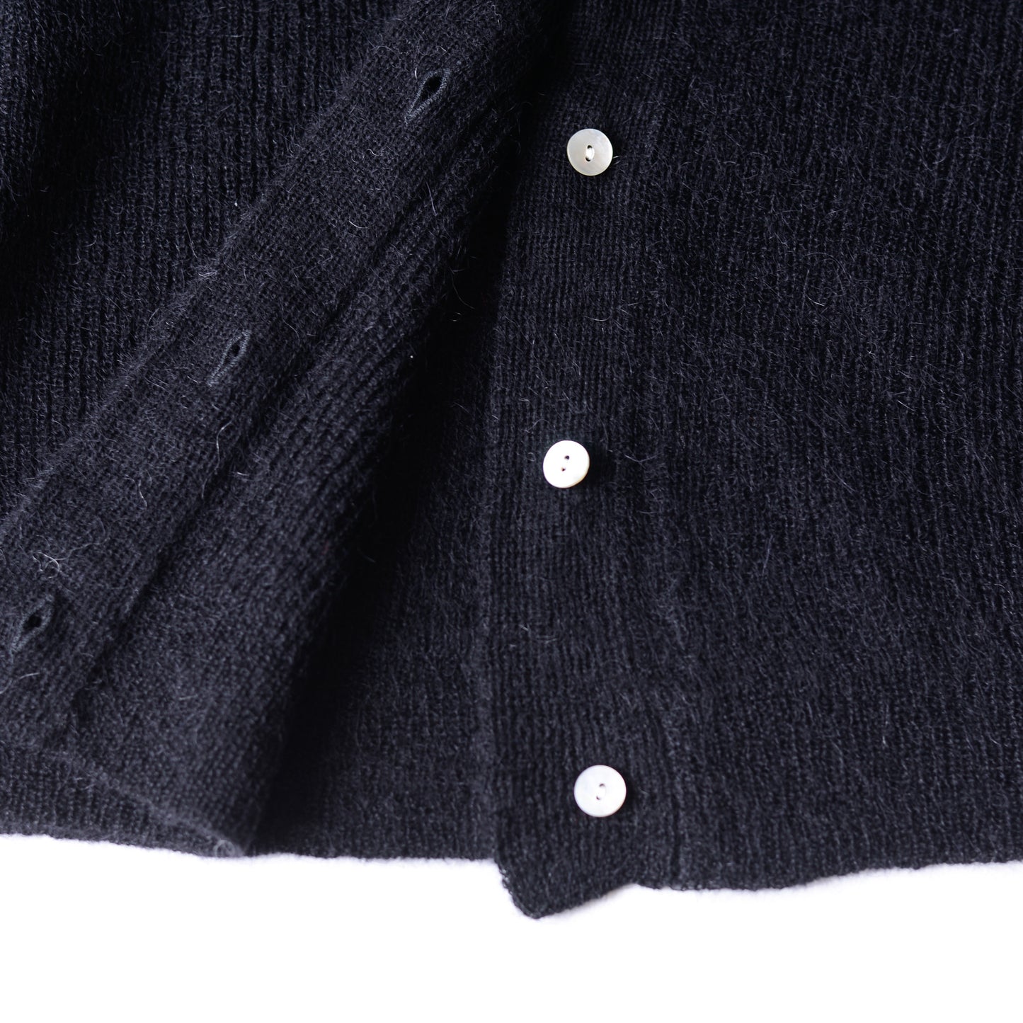 Cotton Cupro Wool Tuck Easy Skirt Black Navy