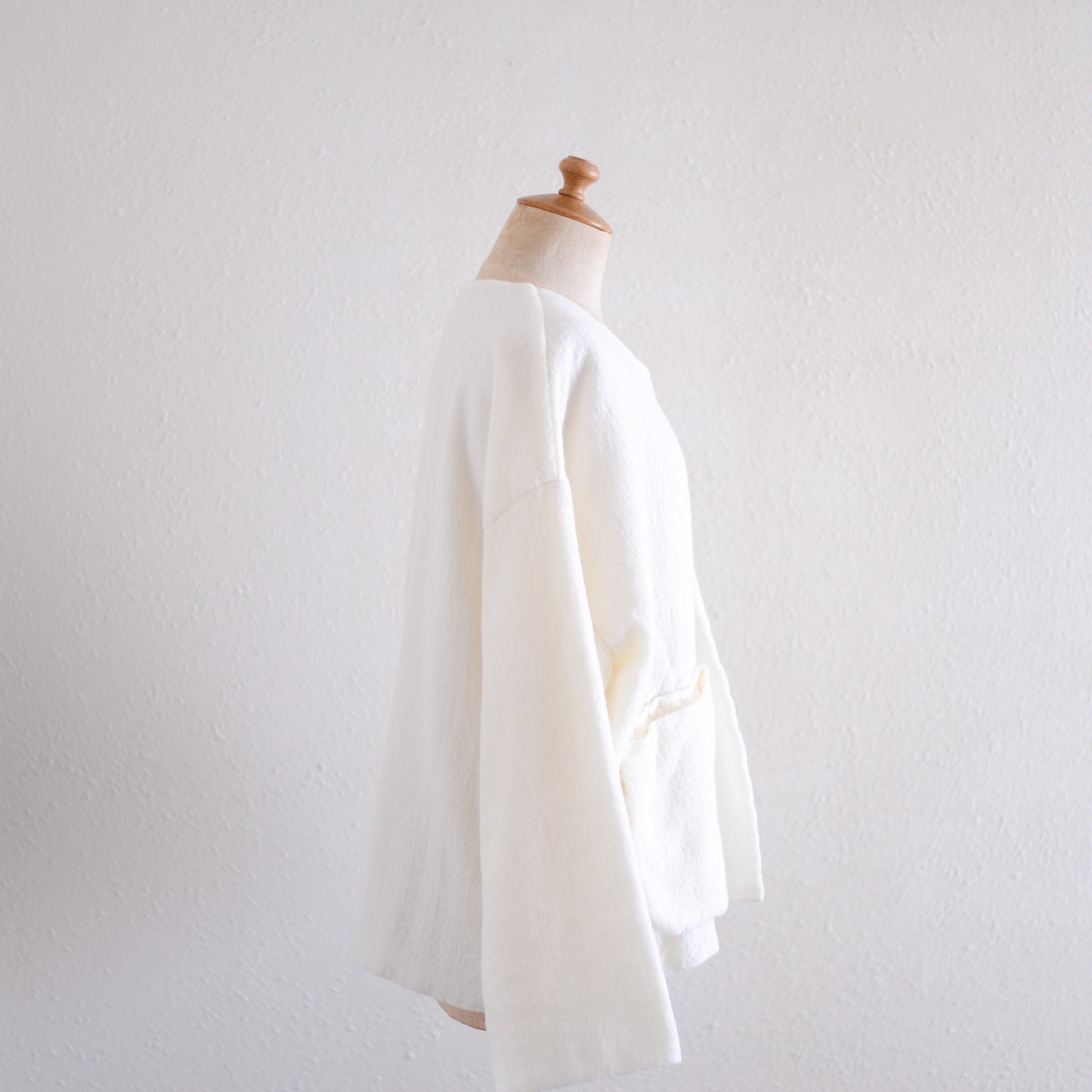Wool gauze jacket in Ivory