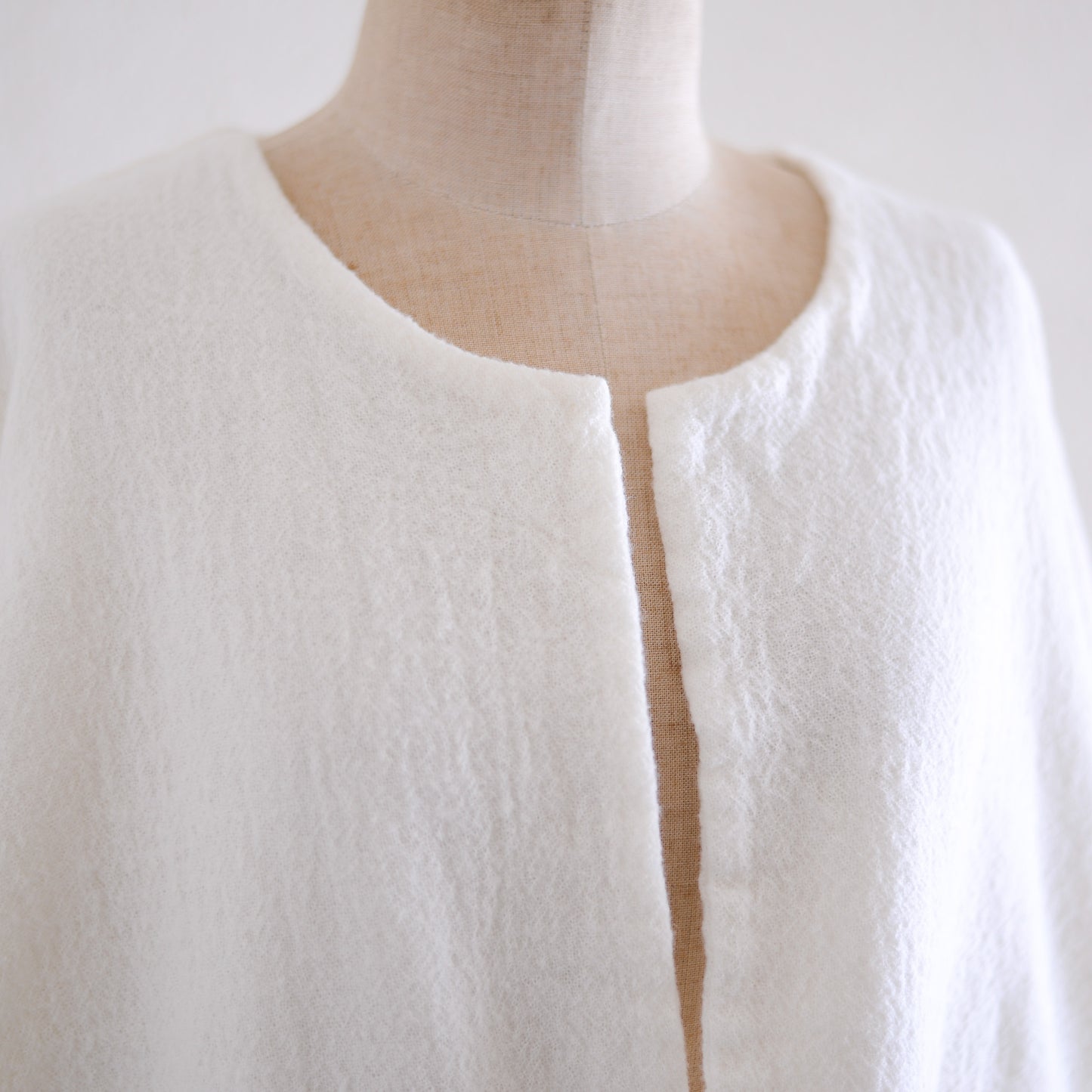 Wool gauze jacket in Ivory