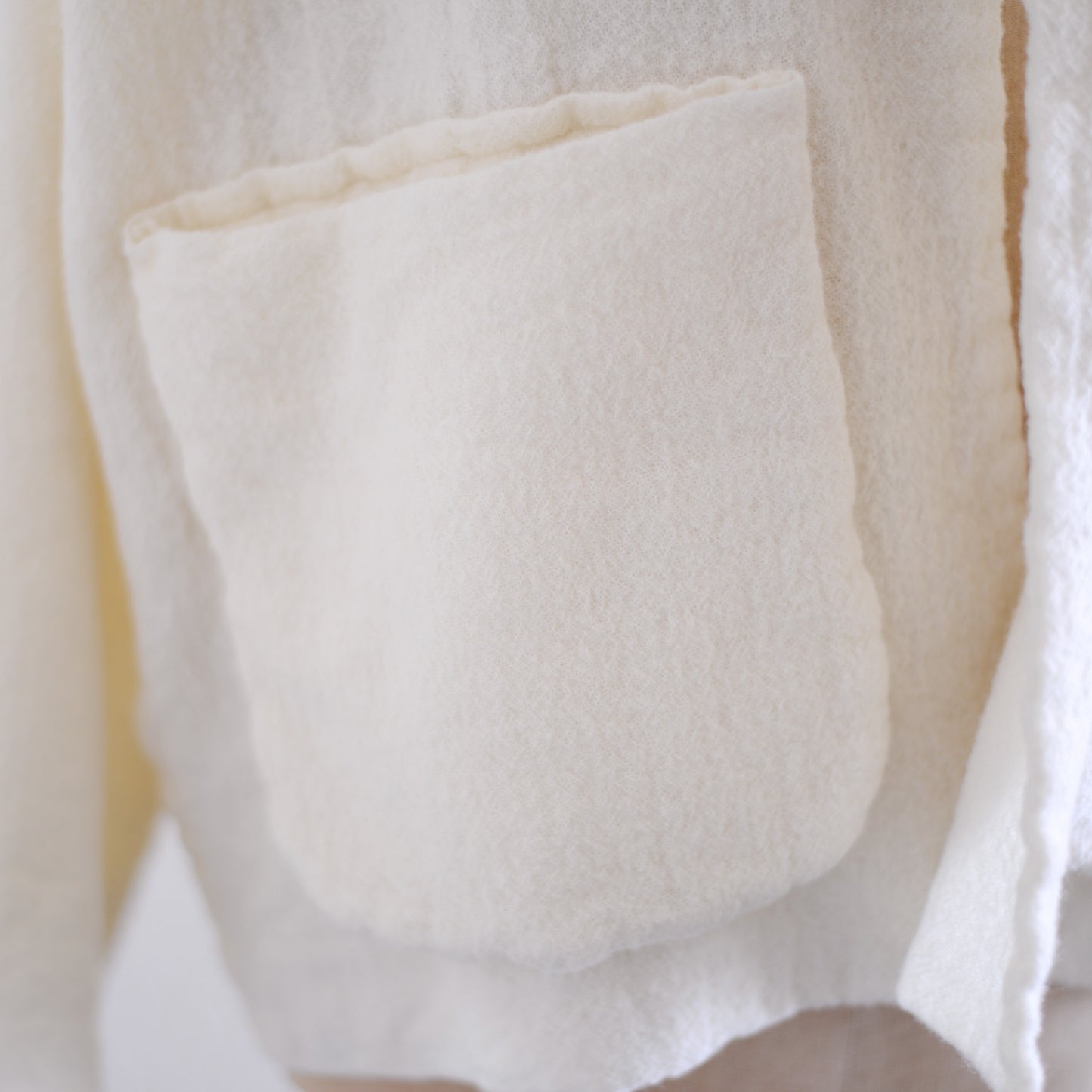 Wool gauze jacket in Ivory