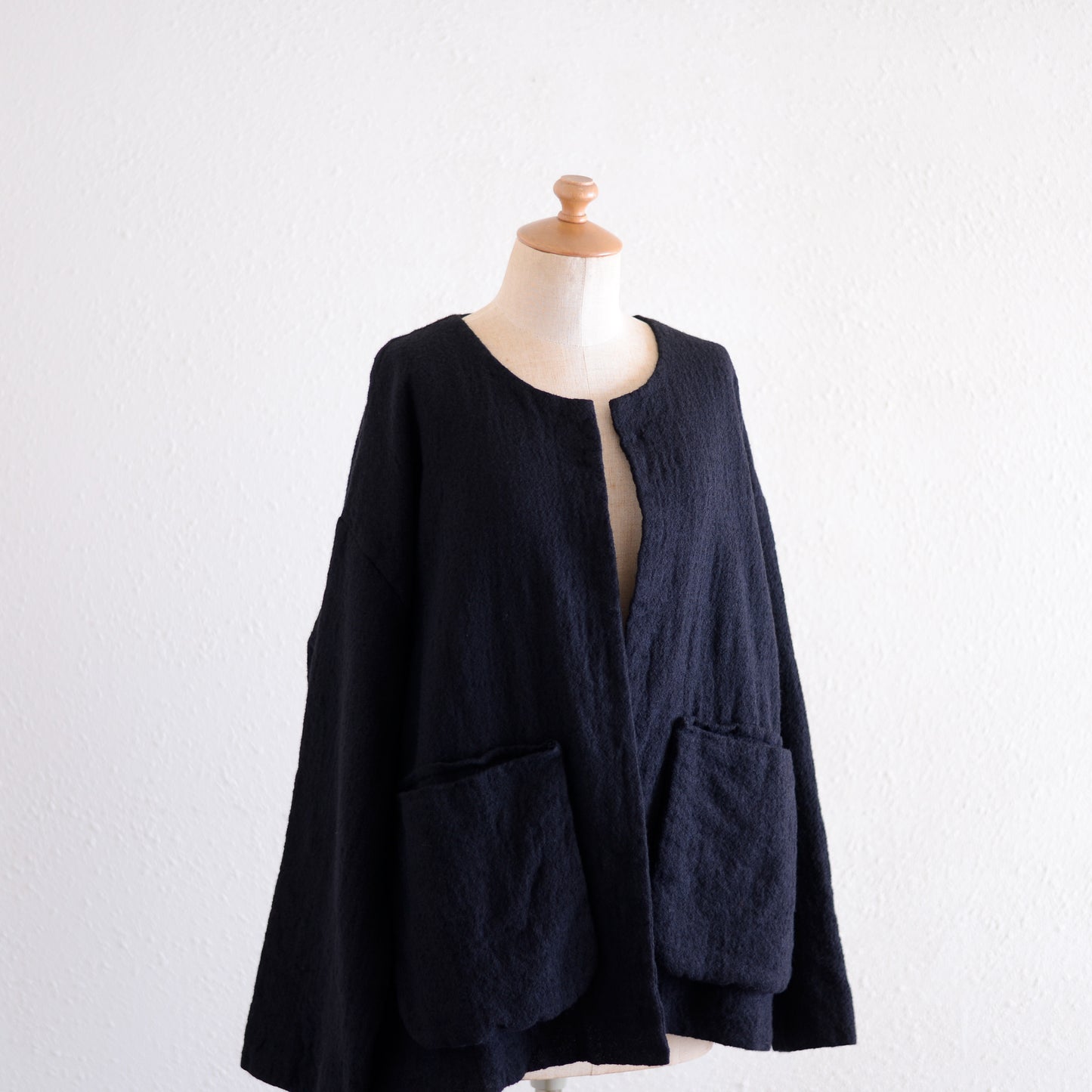Wool gauze jacket Black