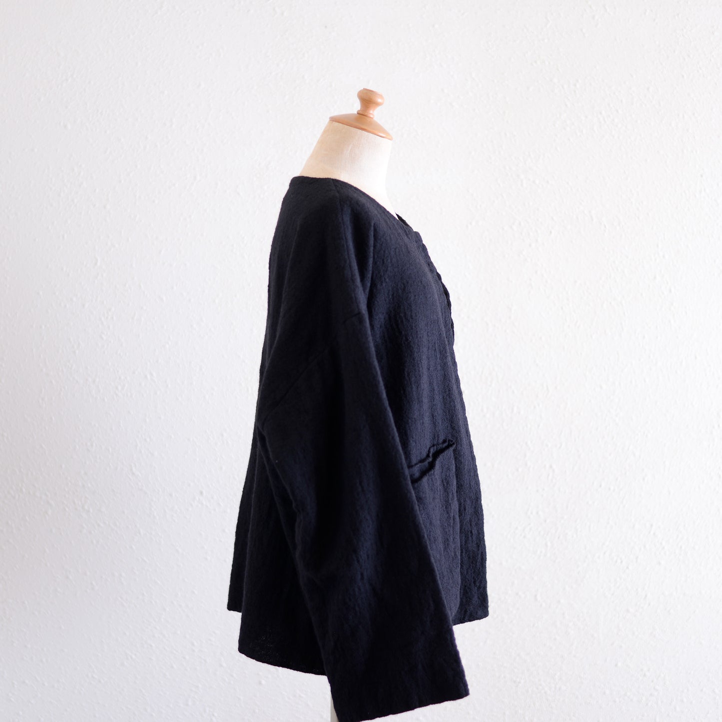 Wool gauze jacket Black