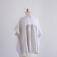 Linen Ramie Gathered Sleeve Blouse Beige
