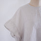 Linen Ramie Gathered Sleeve Blouse Beige