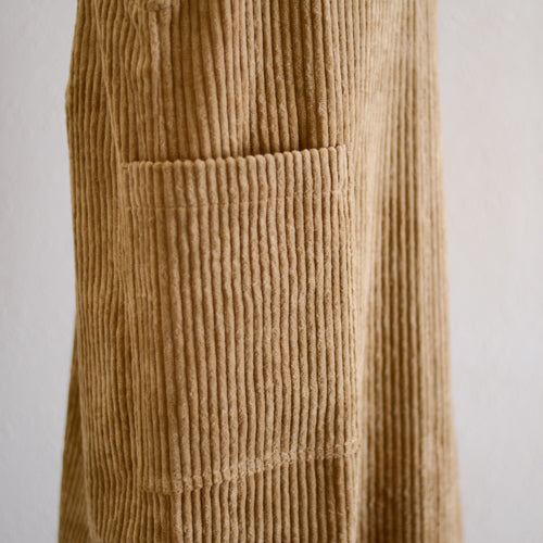 Cotton Corduroy Jumper Skirt Black