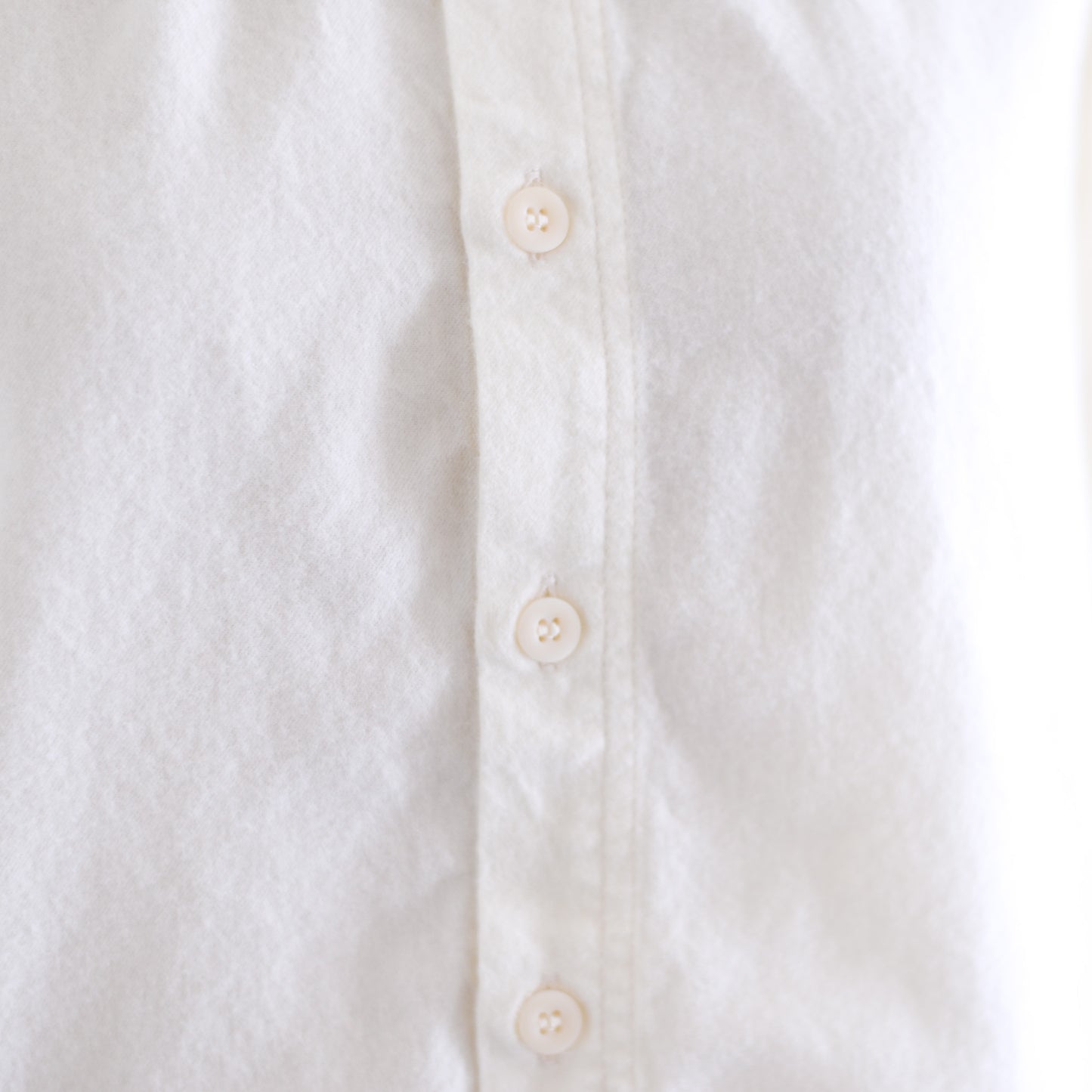 Brushed cotton high neck shirt Off White