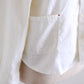 Brushed cotton high neck shirt Off White