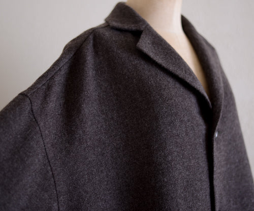 Soft wool long coat Brown