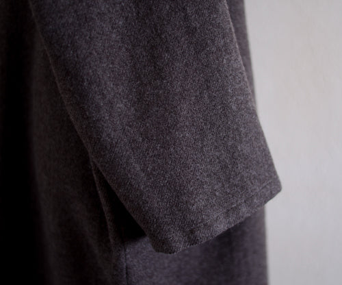 Soft wool long coat Brown