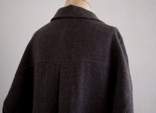 Soft wool long coat Brown