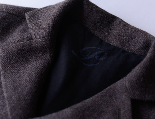 Soft wool long coat Brown