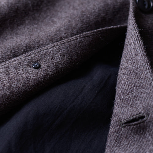 Soft wool long coat Brown